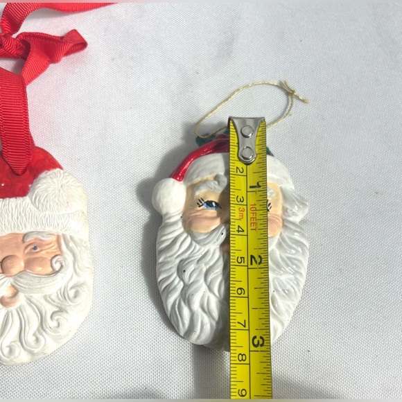 Set Of Two Very Vintage Santa Claus Ornaments Both Different Materials - Picture 6 of 8